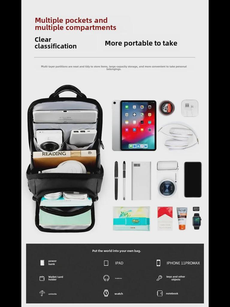 Men's Splash-Proof Cross-Border Chest Bag with USB Charging Port - Large Capacity, Single-Shoulder Messenger Backpack