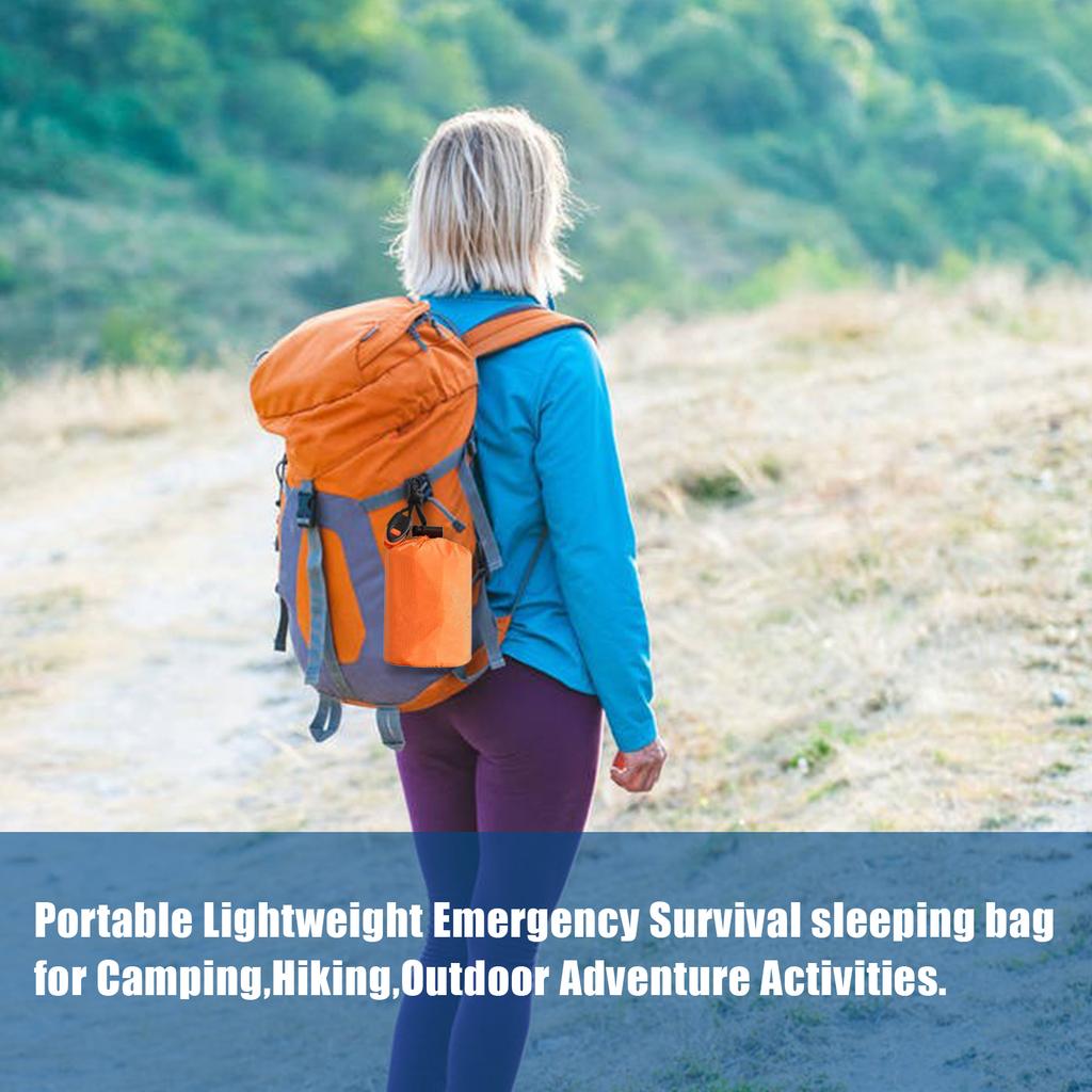 Portable Waterproof Emergency Survival Sleeping Bag Outdoor Edc Camping Gear Thermal Sack First Aid Rescue Kit Mylar Blanket