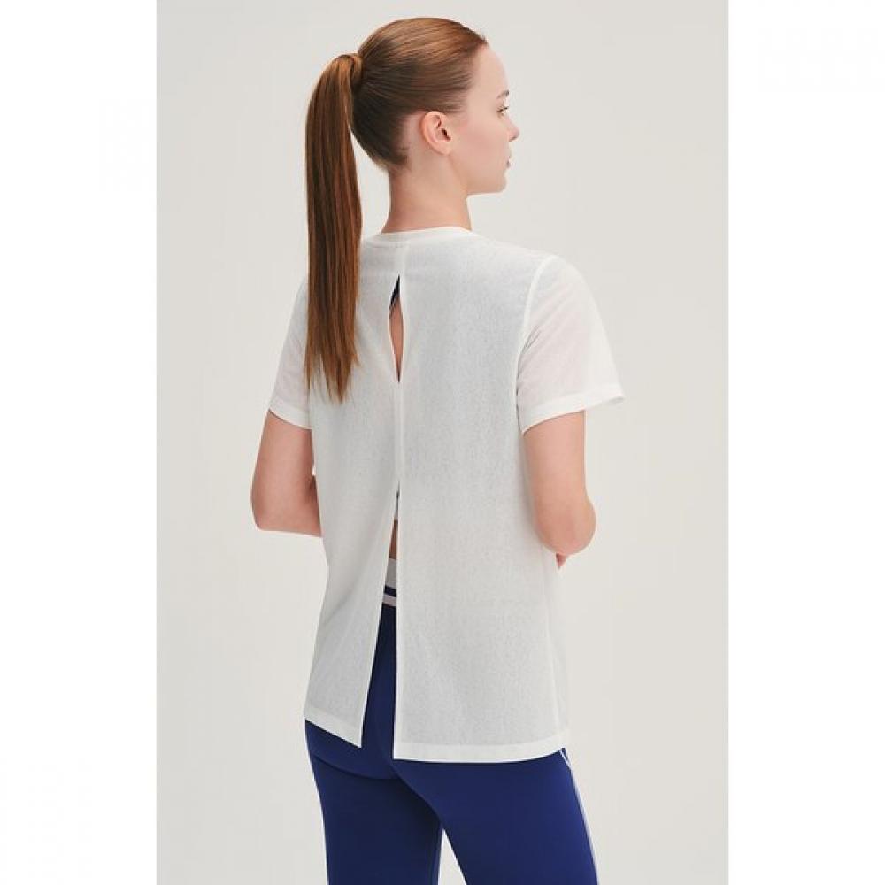 

HuiT Half Sleeve T wiTh Back Hole sliT hTwTs6j05T BK/S