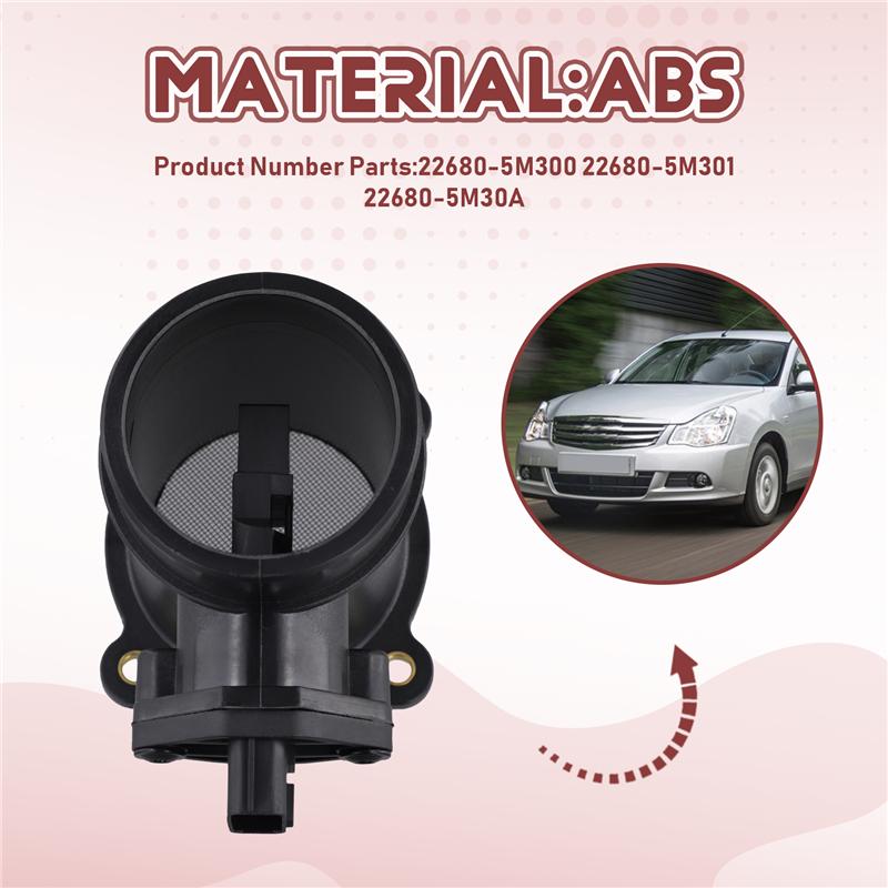 MAF Mass Air Flow Sensor Kit 22680-5M300 22680-5M301 22680-5M30A For Nissan Almera Tino MK II Primera X-TRAIL Car Accessories