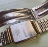 [USED] SEIKO Quartz Watch Gold Rectangular Vintage Print.
