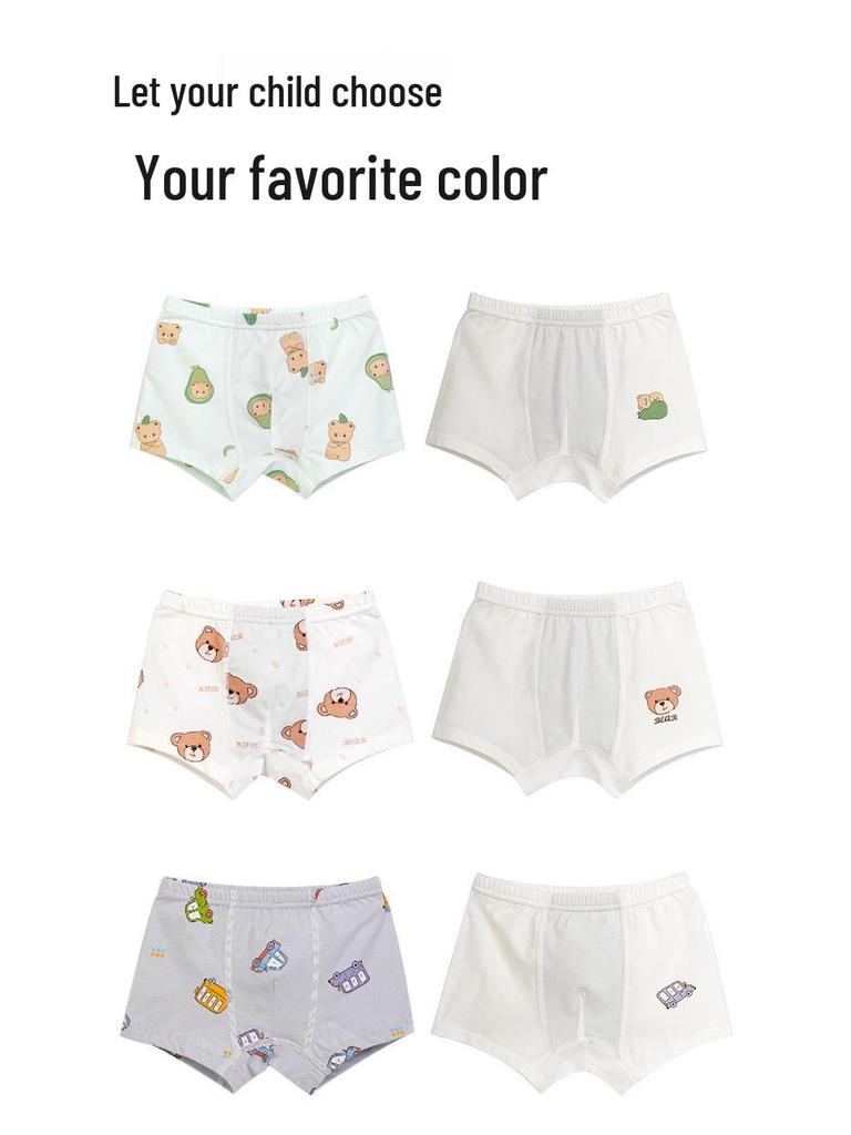 Baby Elefant Kinder Slips ohne Kneifen aus Graphen-Baumwolle - Weich, Dünn, 4-Eck-Shorts, Klasse A