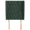 VidaXL Headboard with Ears Dark Green 83x23x118-128 Cm Velvet3118325