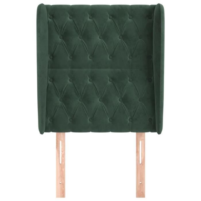 VidaXL Headboard with Ears Dark Green 83x23x118-128 Cm Velvet3118325
