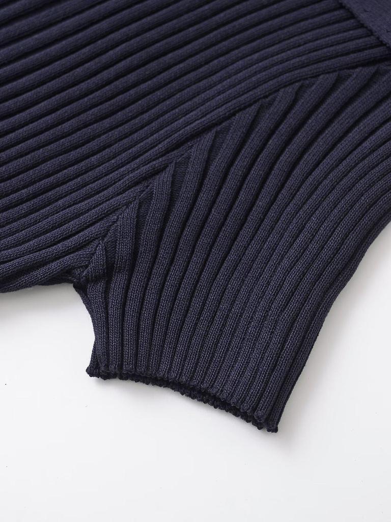 ZARZ Women's Classic Ribbed Knit Long Dress - European & American Style