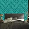 Geometric Rhombus Wallpaper In Turquoise and Sea Blue for the Living Room and Bedroom 50x1000