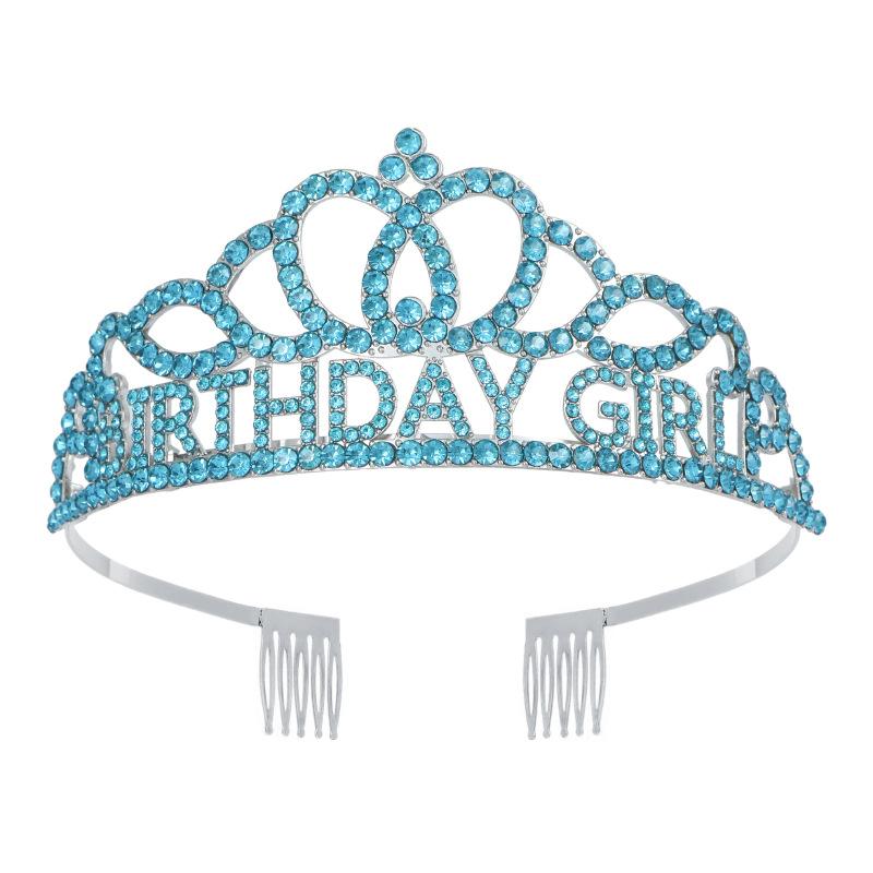 

Birthday Party Crown BIRTHDAY GIRL Birthday Girl Princess Crown Rhinestone Happy Birthday Tiara