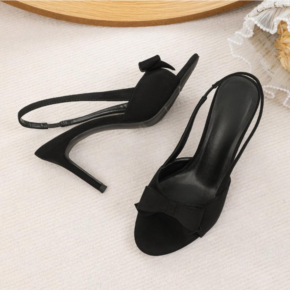 Women's High Heeled Sandals Fashion Fish Mouth Shoes Women Summer Bowknot High Heels Sexy Open Toed Sandals Women
