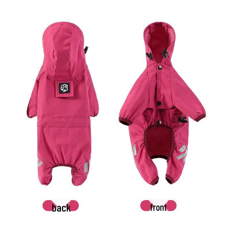 Waterproof Four-Legged Dog Raincoat for All Sizes - Outdoor Pet Rain Gear