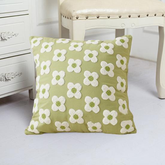Yousheng Plush Flower Pillow Cover Spring Summer Throw Pillow Case Farmhouse Decor Pillow Case with Hidden Zipper for Sofa Bed Home Decoration