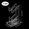 1set 2-Tier Transparent Acrylic Game Controller Display Stand Holders Controllers Desktop Organizer Stands Clear 9~19.5x9~13.9x0.45~0.75cm