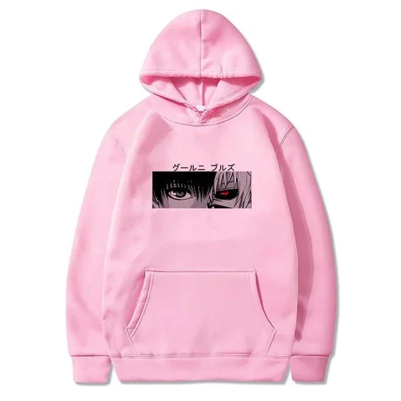 Anime Tokyo Ghoul Kaneki Ken Eyes Print Pullovers Hoodie Loose Hip Hop Sweatshirt Punk Streetwear Harajuku Women Hoodie Top