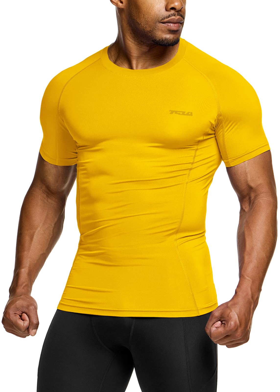 

Tesla Short Sleeve Compression UV Compression Perfect for Base and Product Men s Undershirt, Protection, Sweat-Wicking, Quick-Drying, Shirt, Running,