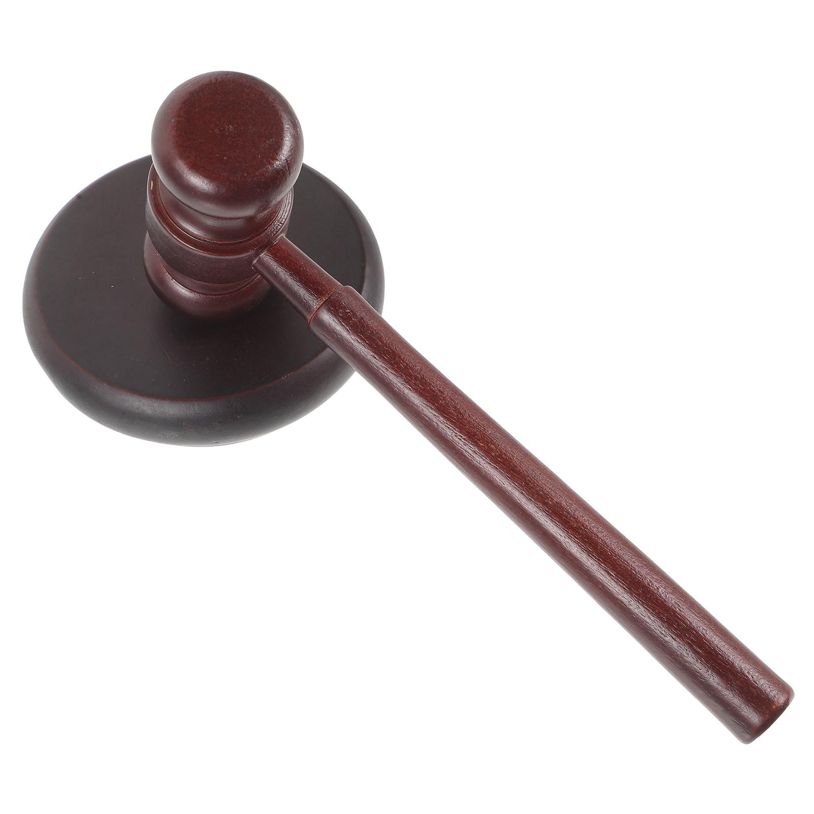 

1 Set Wooden Judge Hammer Handcrafted Wood Adjudgement Gavel For Auction Lawyer Sound Hand Tools Kids Plaything Cosplay