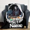 Custom Name Grim Reaper Humor Party Blanket For Couch Bed Plush Cozy Fuzzy Blanket Super Soft Warm Blankets For Fall And Winter 0916130