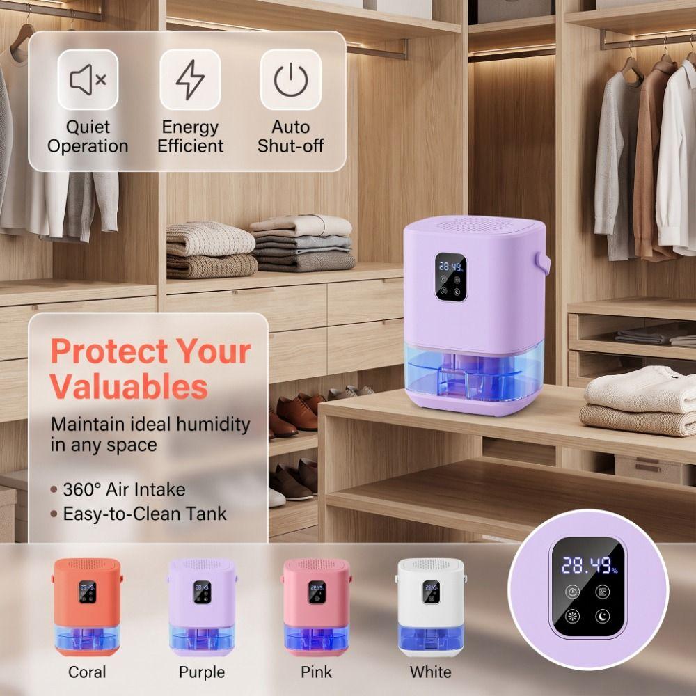 1.5L Small Dehumidifier Moisture-Proof Damp Eliminator Mold Eliminator Air Dehumidifier Office