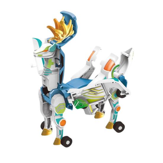 2 шт. Машинка-трансформер Игрушка Магнитное столкновение Превращающийся в оленя Форма 2-в-1 Интерактивная механическая головоломка Игрушка синий