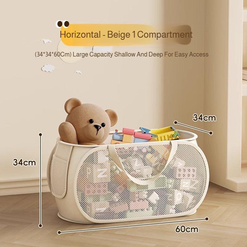 Foldable Toy Storage Basket Large Capacity Stuffed Animal Organizer Multipurpose Laundry Hamper Home,Bedroom Clothes Storage