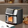 Stainless Steel Touchscreen Air Fryer for Home Use - Large Capacity Electric Fryer for Chicken & Fries