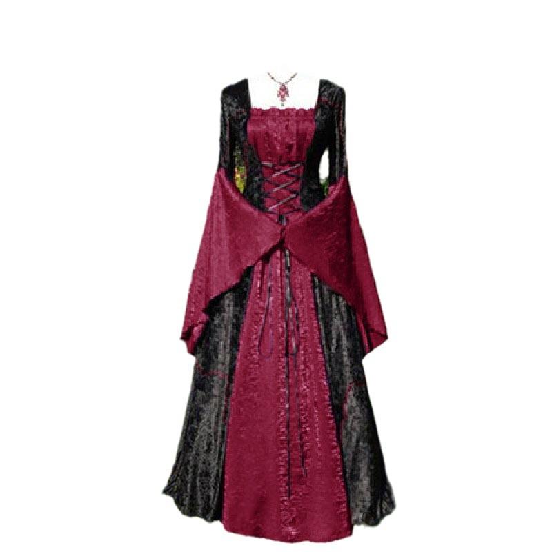 Medieval European Court Style Retro Party Dress for Women - Long Dress