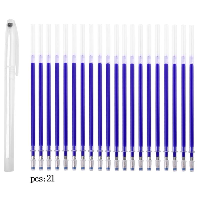 

20Pcs/Set High Temperature Disappearing Erasable Gel Pen Refill Textile Fabric Marker Pens Heat Dressmaking PU Leather Sewing
