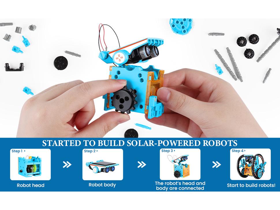 13-in-1 Solar & Battery Dual-Use DIY Robot Toy Kit
