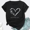 Maglietta Estiva da Donna Moda Retrò Maniche Corte Magliette Casual Stampa Love Top