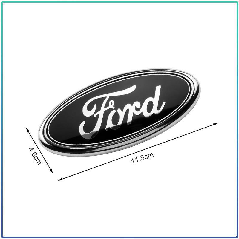 Bil Bakre Bagageutrymme Logotyp Emblem Klistermärke 11,5x4,5cm Ersättning för Ford Ranger Escape Mondeo Fusion Fiesta Kuga Edge Focus Mustang Biltillbehör