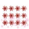 12 st Konstgjord Julgran Blomma Blixt Ihålig Ornament Prydnad
