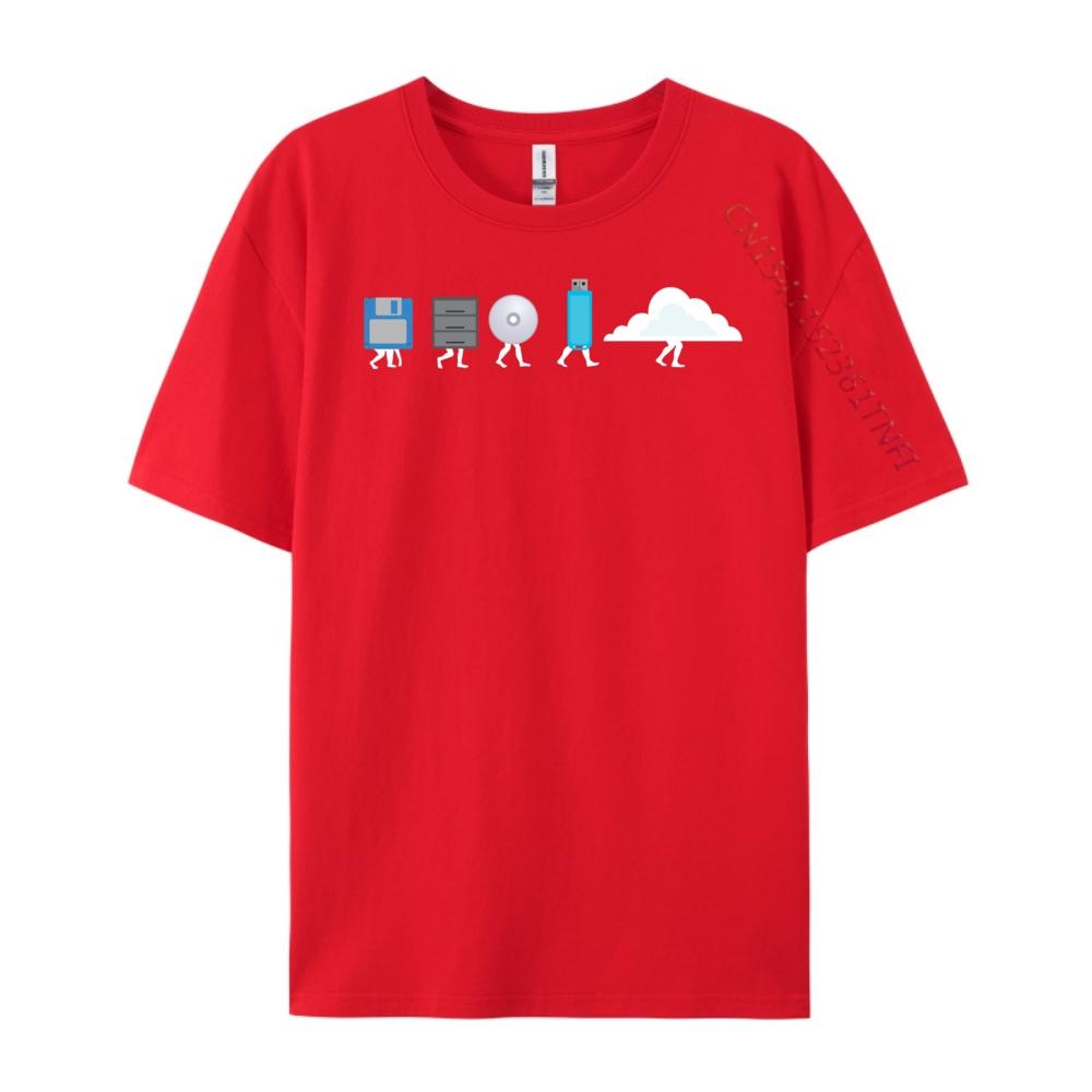 Storage Media Computer Science Evolution Graphic T Shirts 100 Cotton TShirt Letter