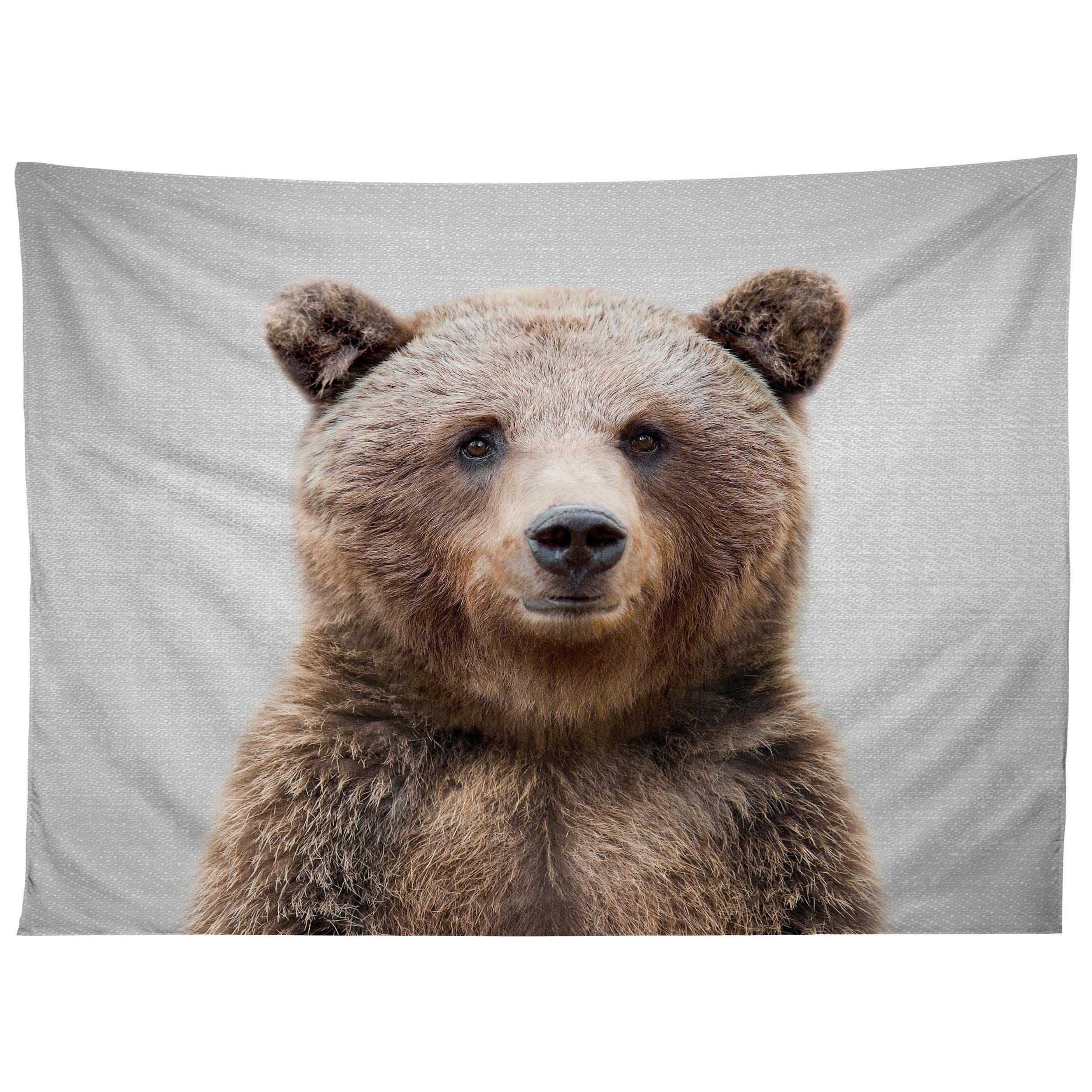 GRIZZLY BEAR COLORFUL tapestry 75x100