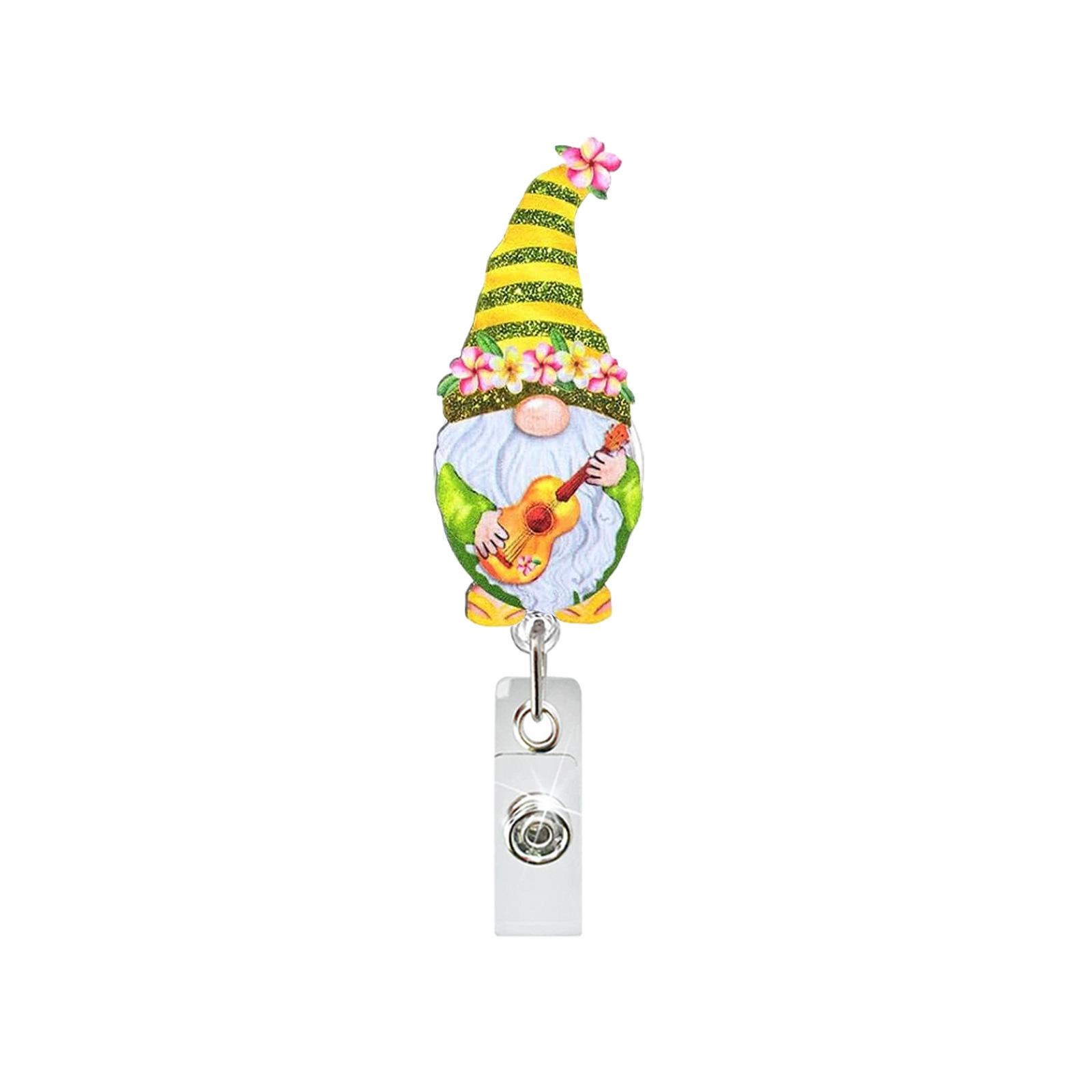 

Hawaii Holiday Style Dwarf Acrylic Retractable Badge Reel Name Tag Alligator Clip ID Card Holder For Nurse Office Doctor Teacher