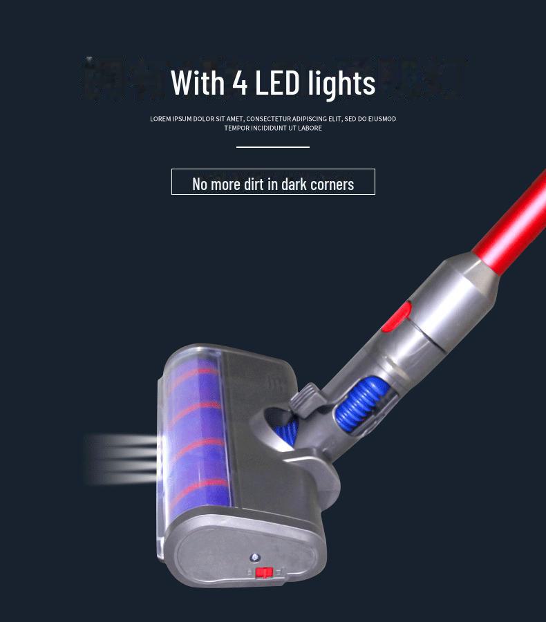 Compatible Dyson Vacuum Floor Brush Head for V6, V8, V10 - Electric Suction for Carpet and Hard Floors.