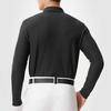 New FILA Knitted Fabric Long-Sleeved Polo Shirt Men's Pitch Black A11M515208FBK