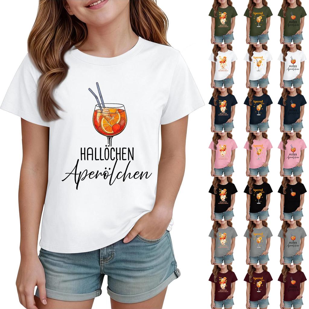 Printed Fashion Casual Short-Sleeve Tops For Boys And Girls