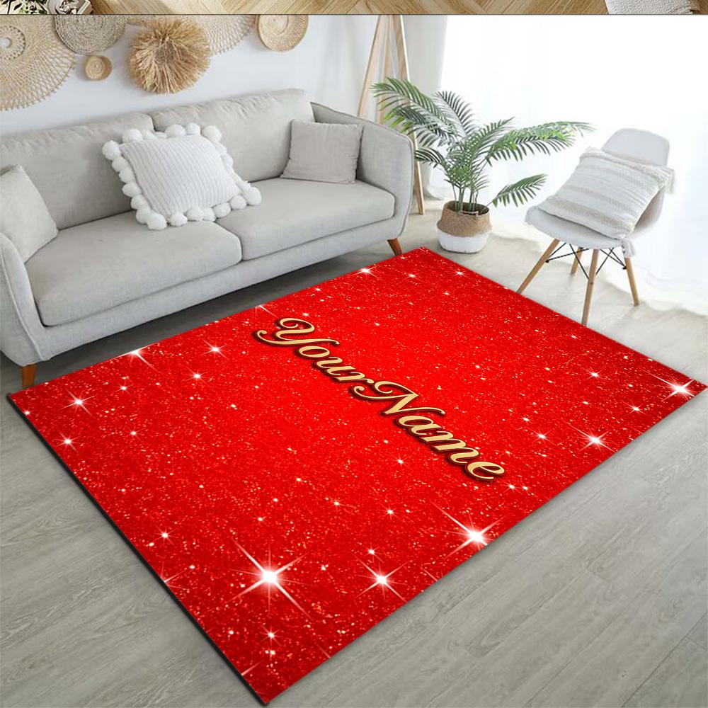 Rose Customize Text Floor Mat Design for Dining Room Hallway Living Rooms Entryway Antislip Carpet Anime Office Decor Birthday/Christmas Gift