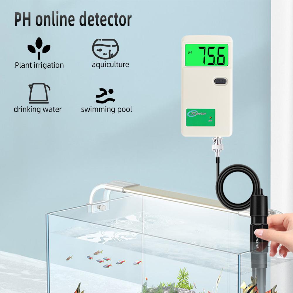 Digitales Display PH-Meter Wasserqualitätstester für Trinkwasser Aquarien Pools 0-14 PH-Elektrodenstift Professioneller Analysator