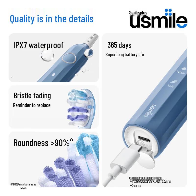 usmile Y1S Sonic Rechargeable Electric Toothbrush CN plug (adapter included)