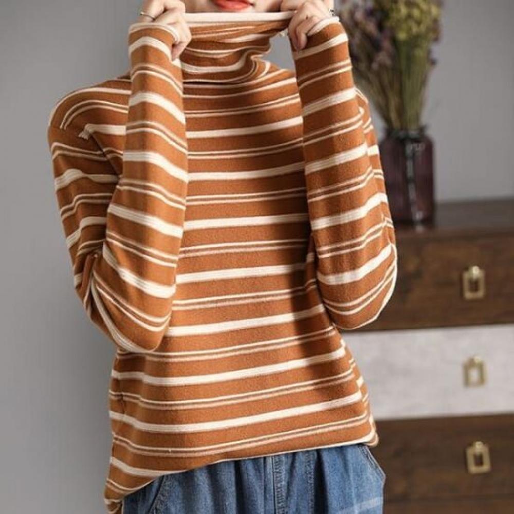 Navava Women Turtleneck Long Sleeve Knit Top Nt3107