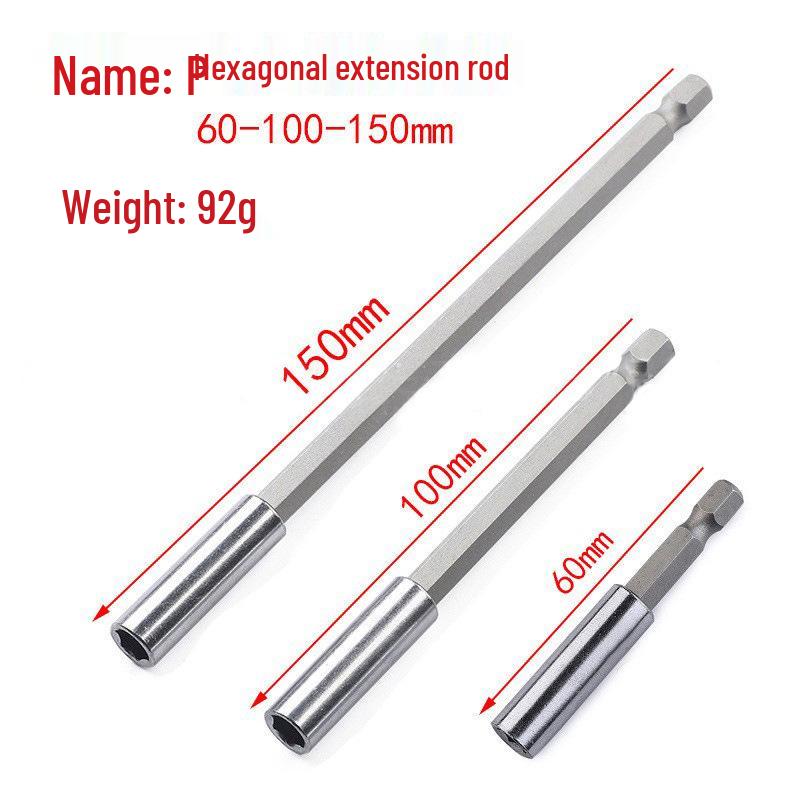 Hex Key Magnetic Extension Rod 1/4" Air Screwdriver Bit Socket