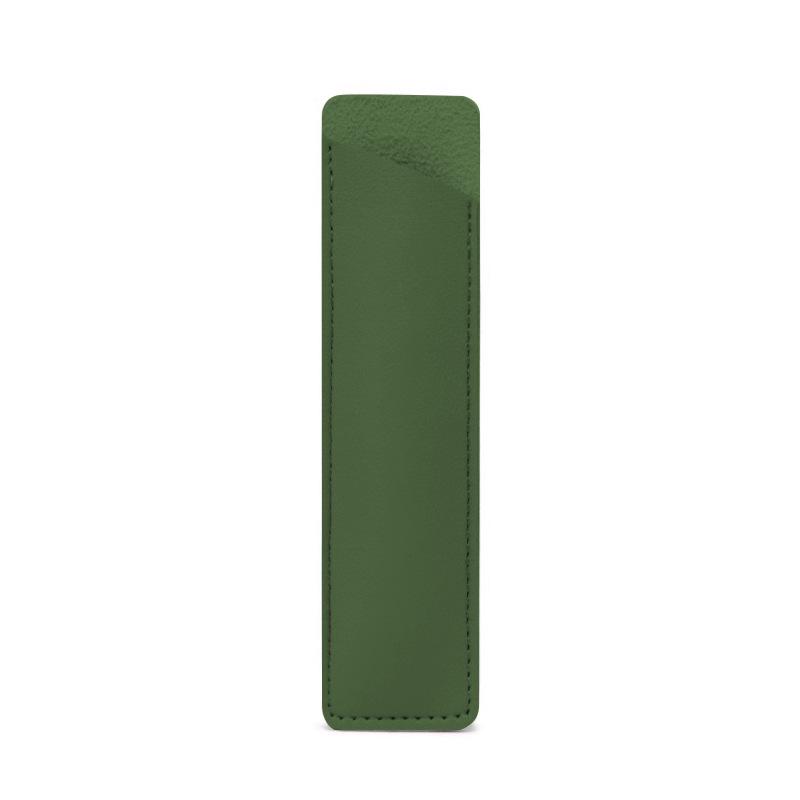 Solid Color Leather Pencil Case – Student Stationery Bag with Fountain Pen Cover