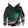 3D Černobílé designové mikiny Dětská mikina přes hlavu s dlouhým rukávem Chlapecká Dívčí Mikina Topy Streetwear Dětské oblečení Sudadera