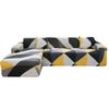 Capas em forma de L de 1/2/3/4 lugares estilo nórdico capas de sofá extensíveis de geometria simples para sala de estar, escritório, sala de estudo, sofá