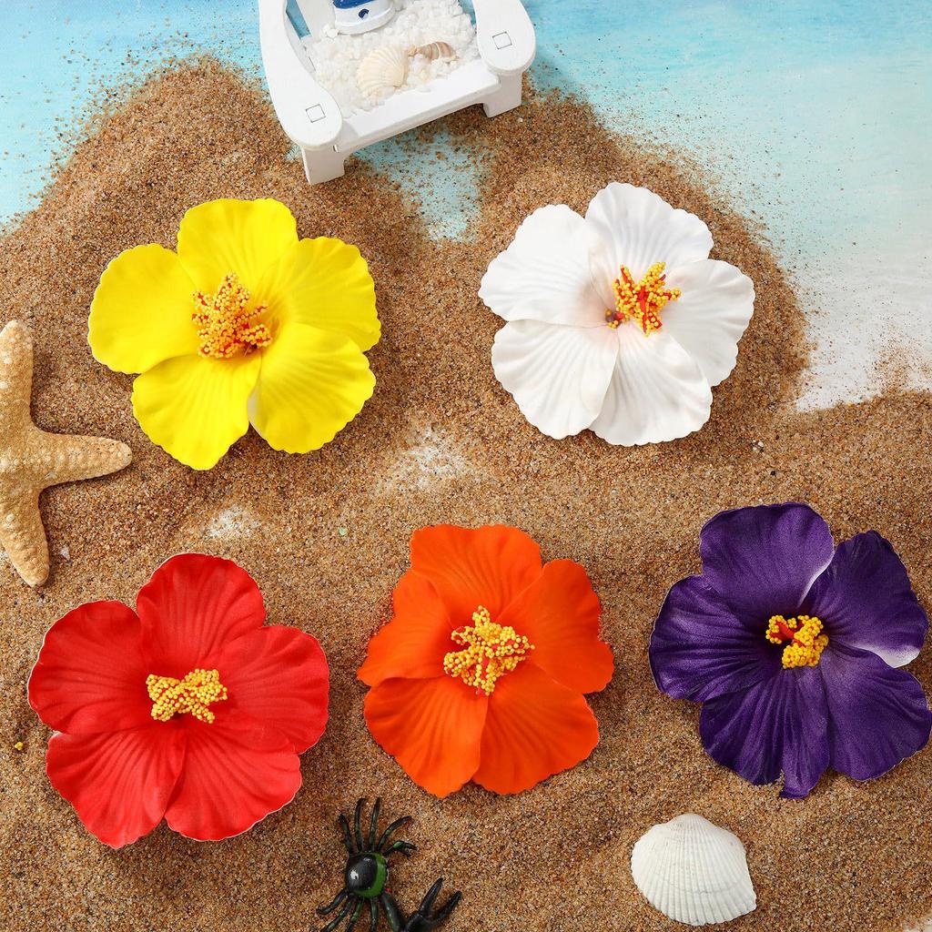 Hibiscus Flower Hawaiian Hair Clips - Beach Party Wedding Accessories