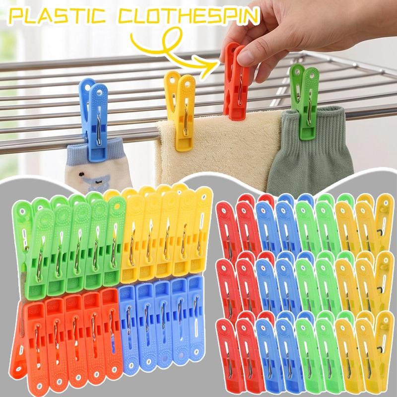 20/200 Stück Plastik-Wäscheklammern Kleider Foto Aufhängeklammern Wäsche Haushalt Wäscheklammern Badezimmer Socken Unterwäsche Wäscheständer