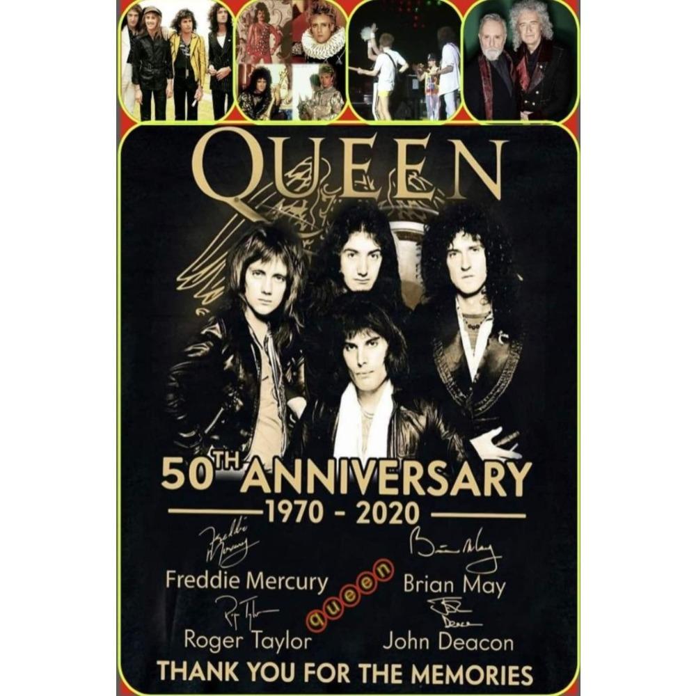 Metal Queen Band Wall Decor, Handmade 3D Tin Art for Living Room Bedroom Music Studio