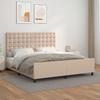 3125590 vidaXL Bed Frames with Headboard Cappuccino 180x200 Cm Faux Leather