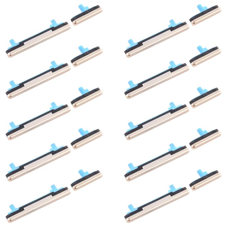 

10 шт. Кнопка питания + кнопка регулировки громкости For Samsung Galaxy A8+ 2018 SM-A730 золотистый