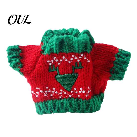 Haustierfotografie Kostüm Weihnachten Hamster Pullover, Weich Gestrickt Niedlich Feiertags Outfit, Gemütlich Klein Warm Kleidung Rollkragen Festlich Winterkleidung
