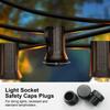 1/5pcs Light Socket Safety Cap Plugs Fixture Safety Caps Plastic for String Lights Recessed & Standard Light Sockets
